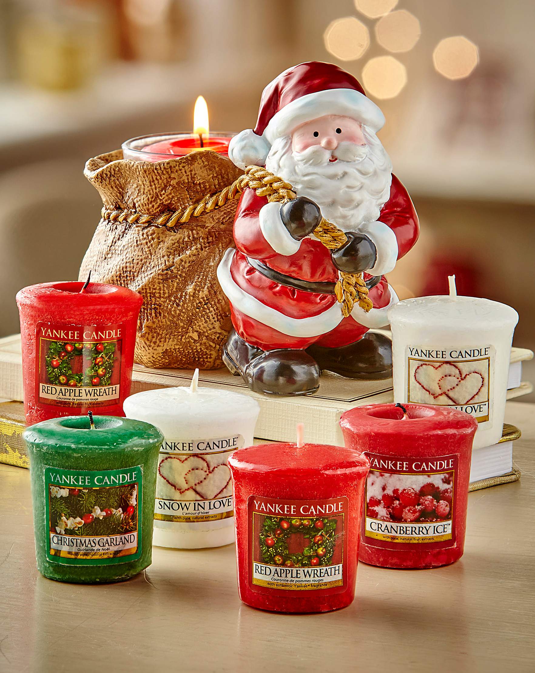Yankee Candle Santa Votive Set | J D Williams