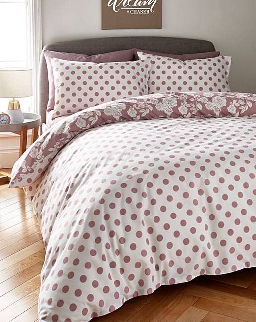 Darcy Dusky Pink Duvet Cover Set J D Williams 8572