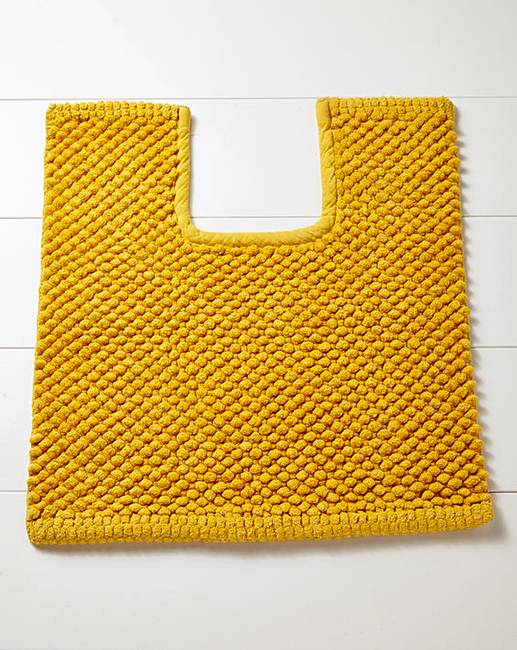Cotton Bobble Bath Mats Ochre Fifty Plus