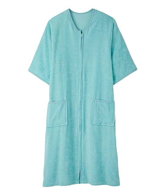 pretty secrets towelling zip gown