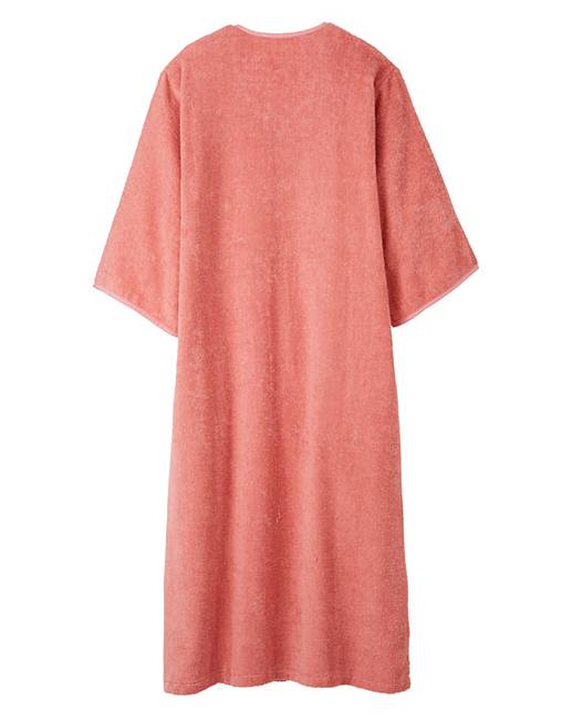 pretty secrets towelling zip gown