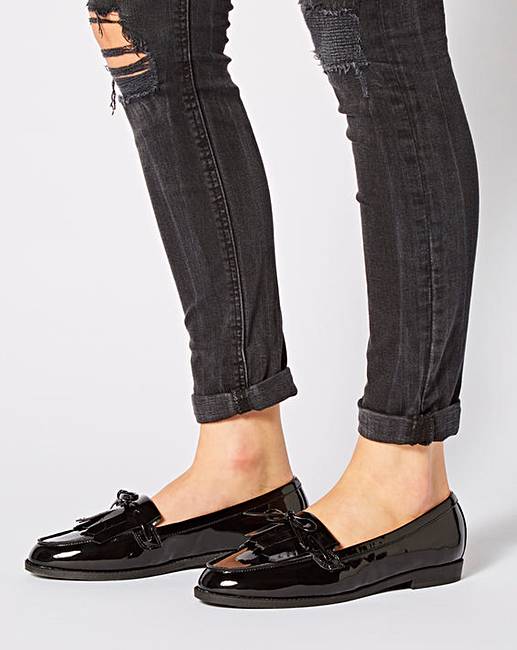 jillian bow loafer with rubber sole