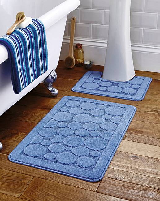 Circles Bath and Pedestal Mat Set Julipa