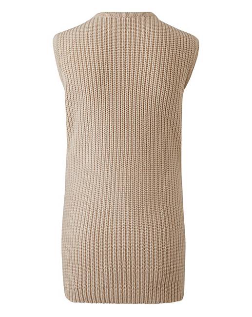 Knitted Faux Fur Gilet J D Williams