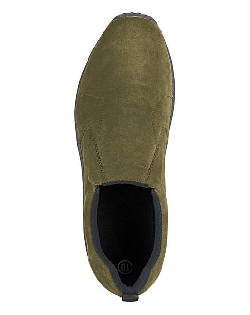 Suede Slip On Shoes Extra Wide Fit Ambrose Wilson