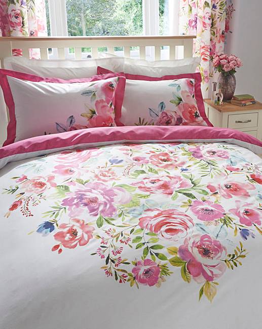 Bright Floral Printed Duvet Cover Set Crazy Clearance