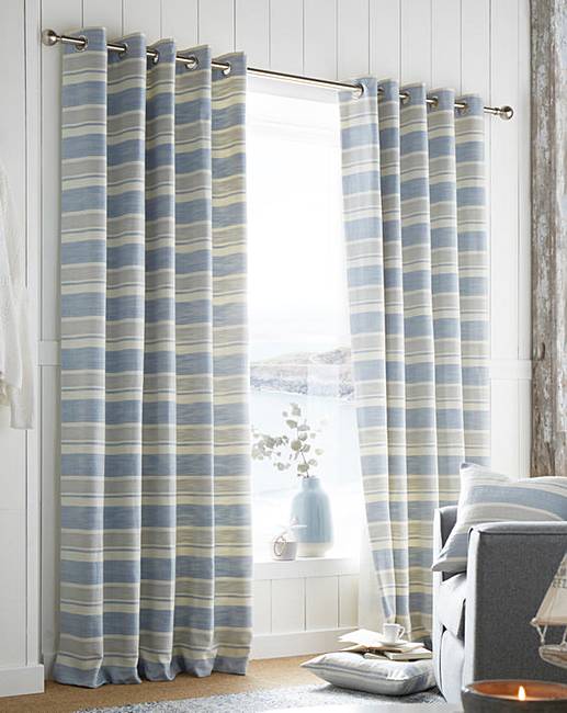 Denver Boucle Stripe Lined Curtain Home Beauty & Gift Shop