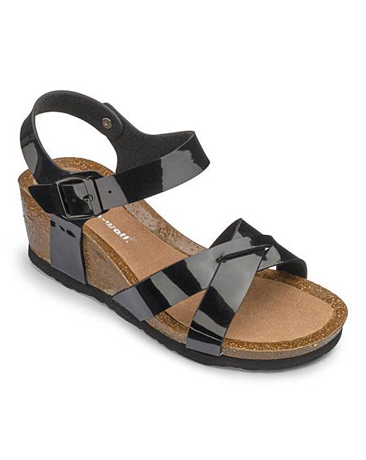 Cushion Walk Wedge Sandals EEE Fit J D Williams