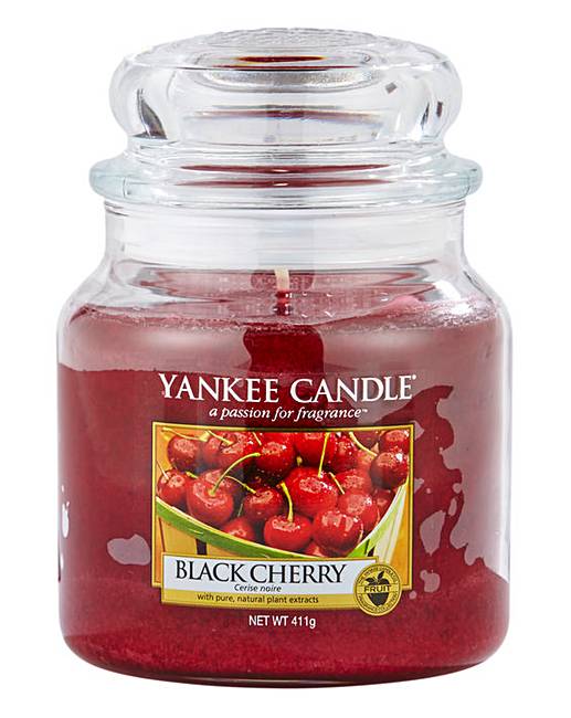 Yankee Candle Black Cherry Medium Jar J D Williams