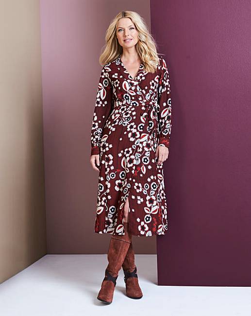 Wrap Front Dress J D Williams