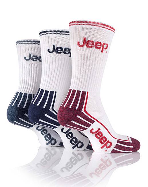 3 Pair Jeep Mens Sports Socks J D Williams