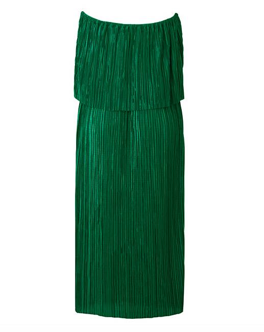 Simply Be Plisse Ruffle Midi Dress | Simply Be