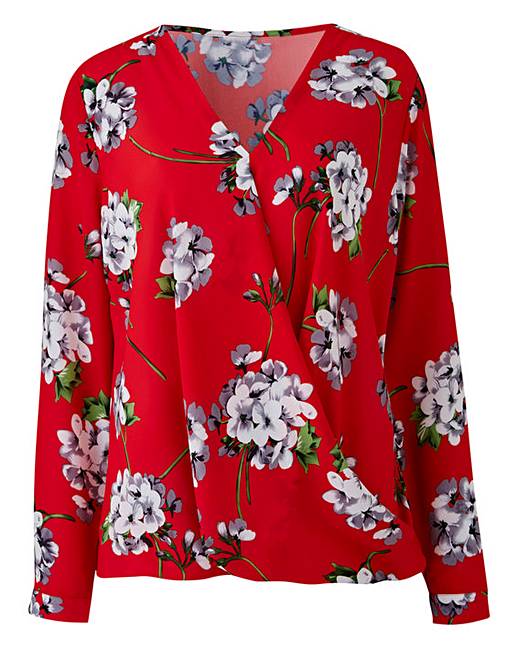 Long sleeve Wrap Shirt Simply Be