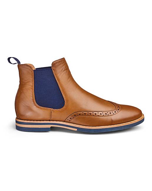 kensie brogue chelsea boots