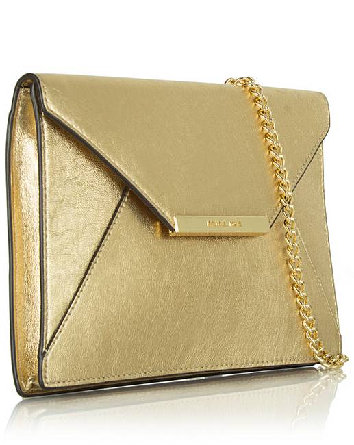 michael kors gold clutch