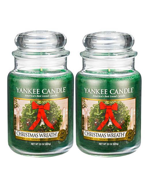 Yankee Candle Christmas Wreath Large Jar  Marisota