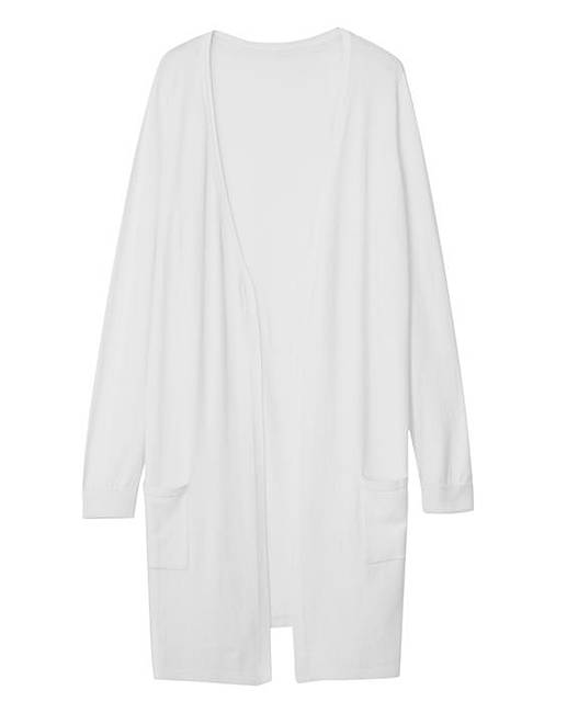 White Duster Cardigan Simply Be