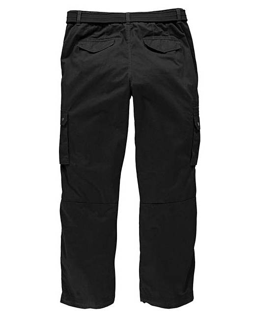 Jacamo Black Carson Cargo Pant Long Jacamo