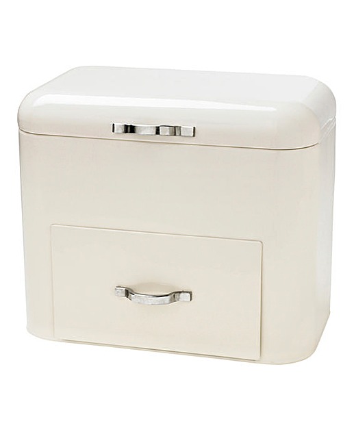 Bread Bin With Drawer Cream Premier Man