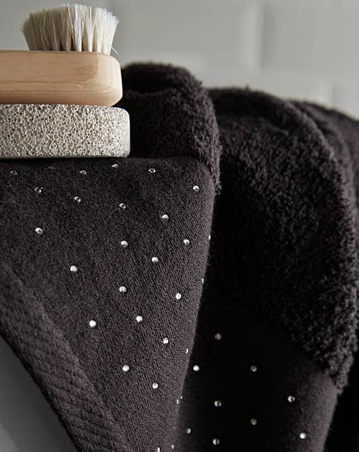 Diamante Hand Towel J D Williams