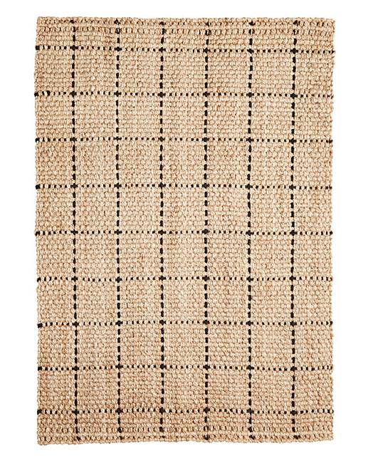 Jute Check Rug J D Williams