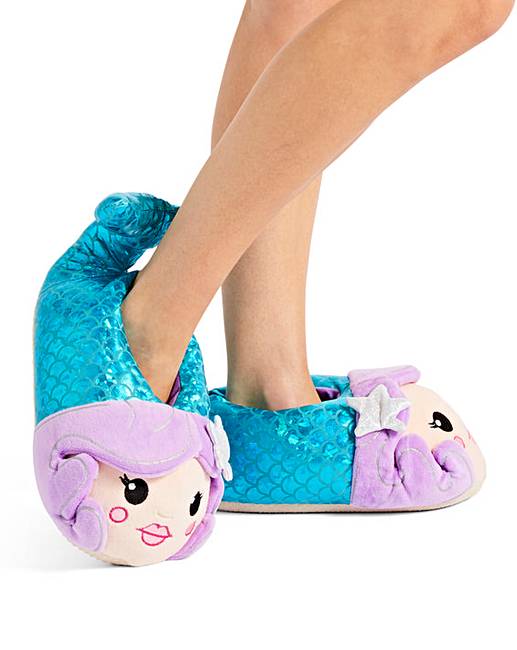 Mermaid Novelty Slipper J D Williams