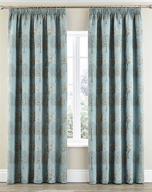 Arden Pencil Pleat Lined Curtains 