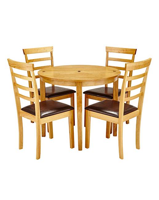 Sidmouth Half Moon Table and 4 Chairs Fifty Plus