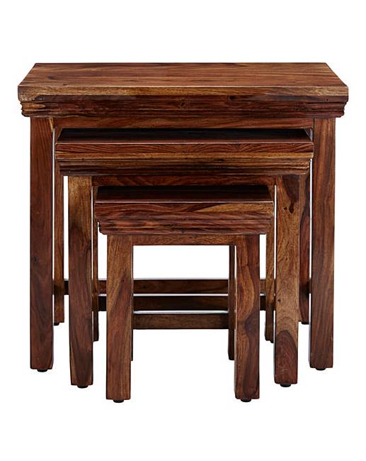 Samira Sheesham Acacia Nest of Tables Home Beauty & Gift Shop