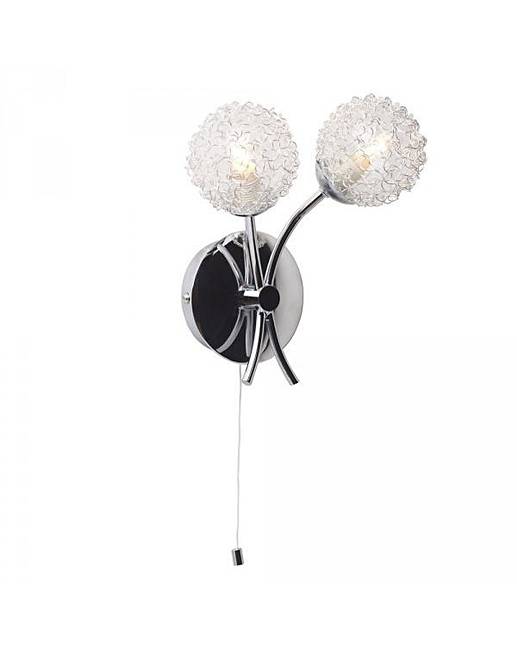 Allium 2 Lt Wall Light - Polished Chrome J D Williams