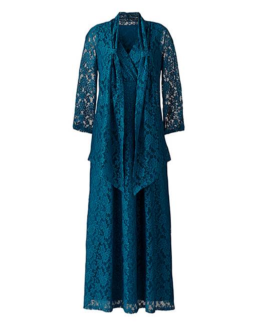Nightingales Lace Maxi Dress and Shrug J D Williams