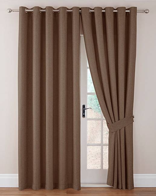Imogen Basket Weave Eyelet Curtains | J D Williams