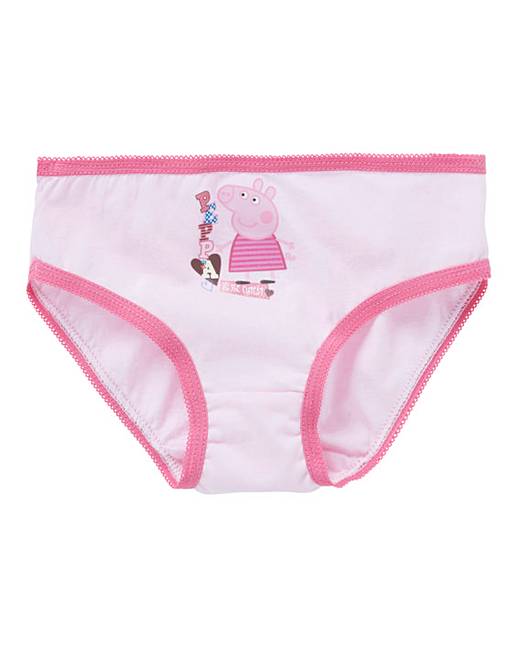 Peppa Pig Girls Pack of Three Knickers J D Williams