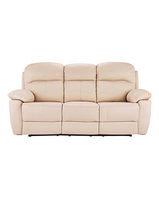 Roma Leather Recliner Three Seater Sofa Fifty Plus