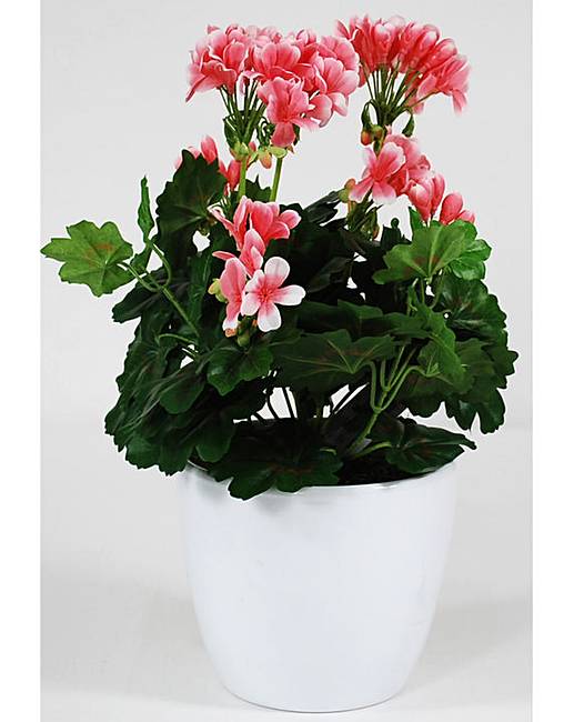 Artificial Plant Potted Geranium Premier Man