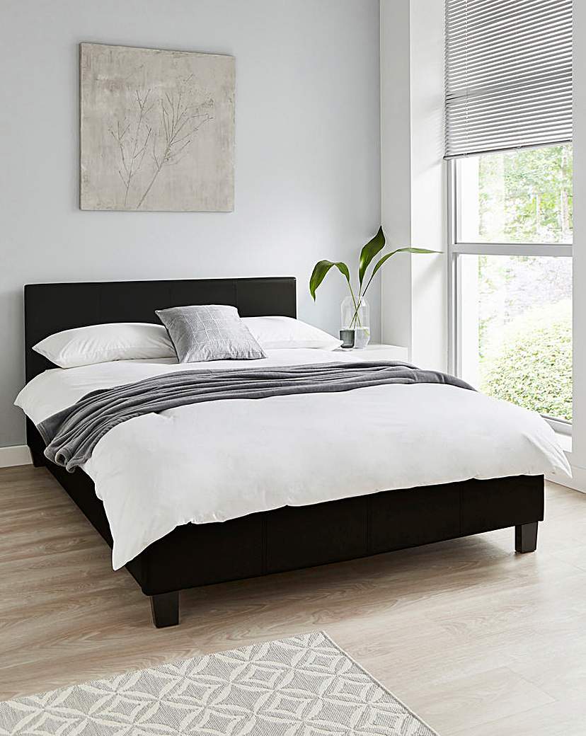Hayden Faux Leather Bed Memory Mattress