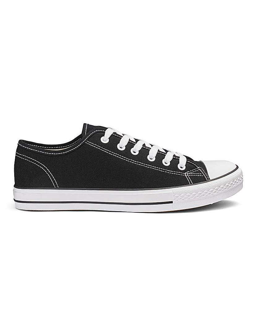 Toe Cap Canvas Lace Up Pump Standard Fit Toe Cap Canvas Lace Up Pump Standard Fit