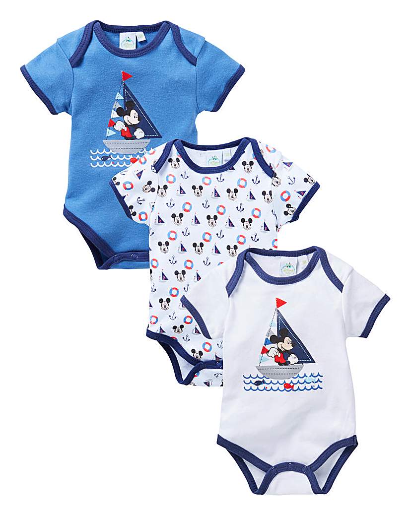 Micky Mouse Pack of Three Bodysuits Micky Mouse Pack of Three Bodysuits