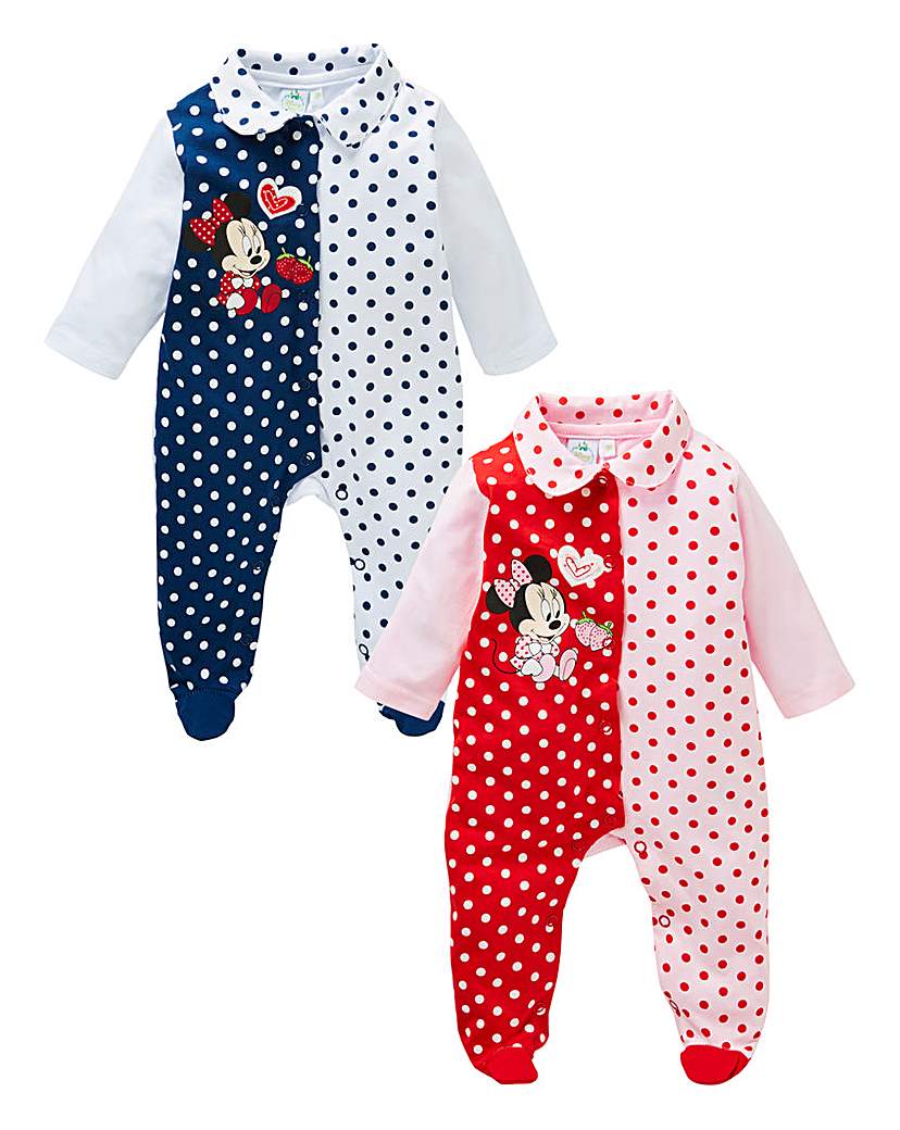 Minnie Mouse Pack of Two Sleepsuits Minnie Mouse Pack of Two Sleepsuits