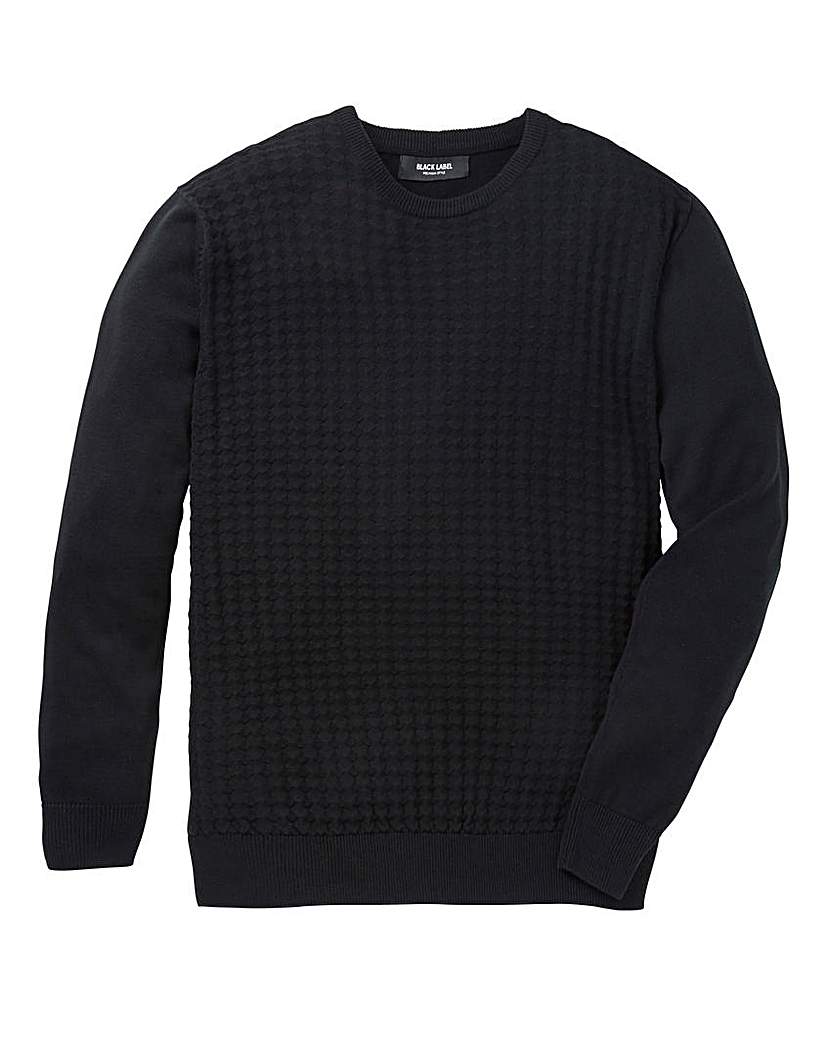 Black Label Texture Crew Neck Knit L Black Label Texture Crew Neck Knit L