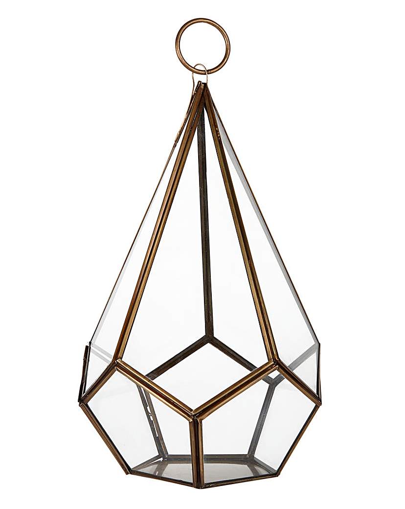 Lorraine Kelly Brass and Glass Terrarium Lorraine Kelly Brass and Glass Terrarium