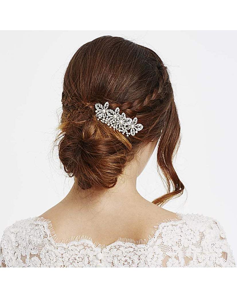 Jon Richard flower and pearl hair comb Jon Richard flower and pearl hair comb