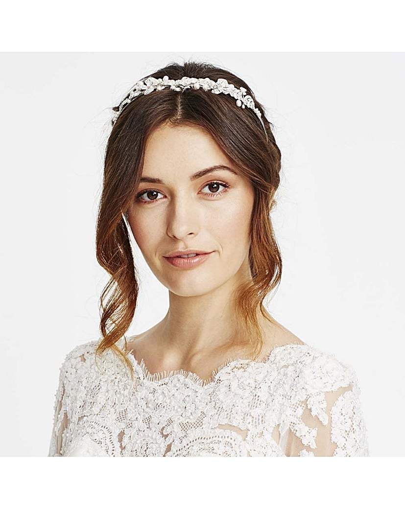Jon Richard Crystal Floral Spray Tiara Jon Richard Crystal Floral Spray Tiara
