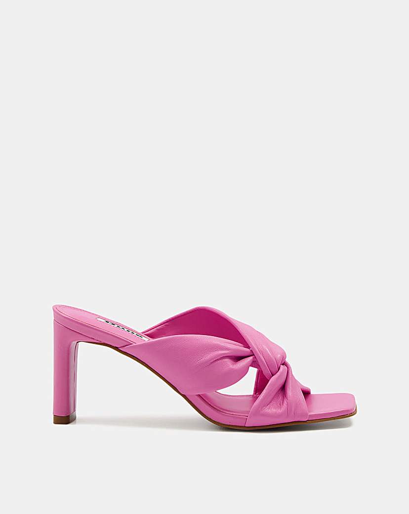 Dune London Magnet Leather Knot Mules
