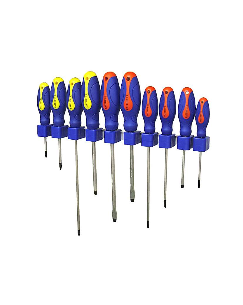Soft Grip S/driver Set 10pc Pz/para/fld Soft Grip S/driver Set 10pc Pz/para/fld