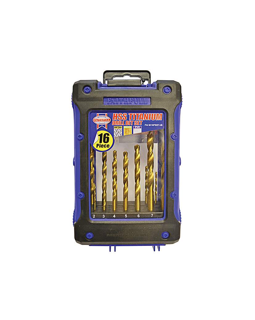 Hss Titanium Drill Set 16pc 1 - 8mm Hss Titanium Drill Set 16pc 1 - 8mm