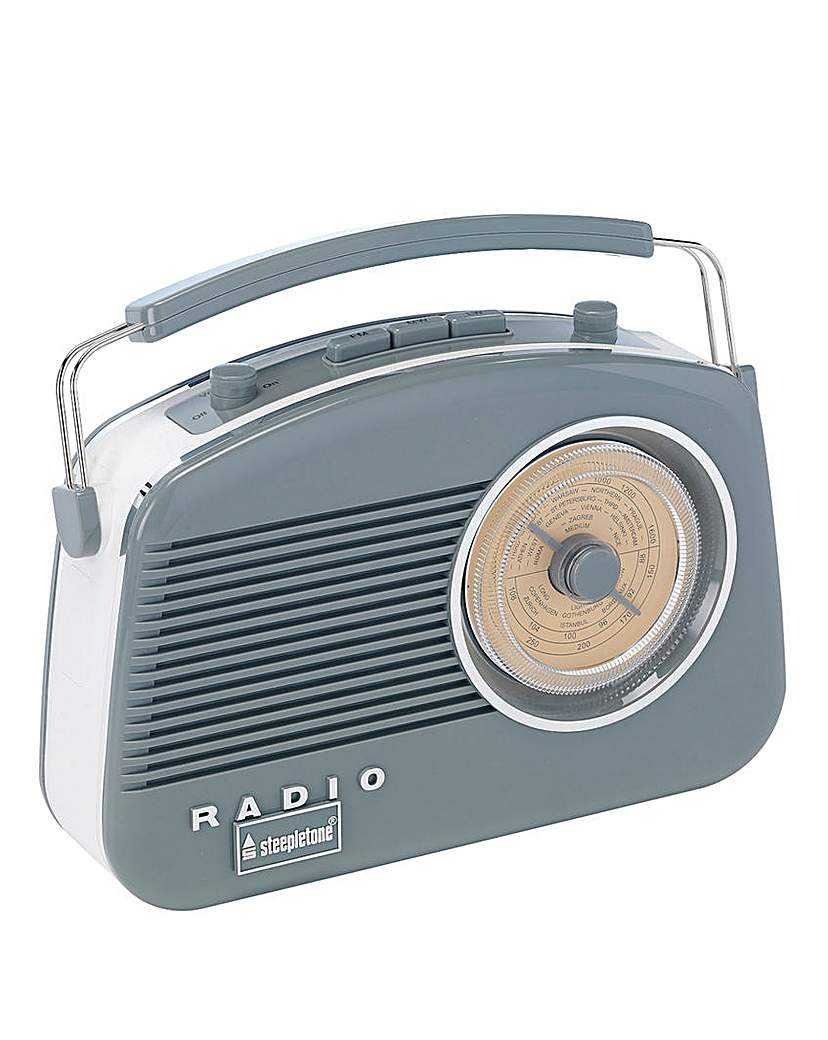 Steepletone Brighton Retro Radio Grey Steepletone Brighton Retro Radio Grey