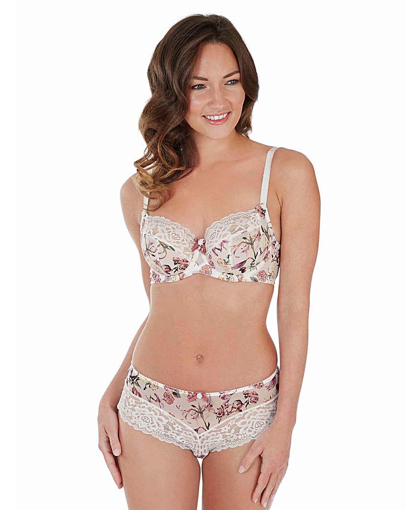 Charnos Violet Ivory Print Balcony Bra Charnos Violet Ivory Print Balcony Bra