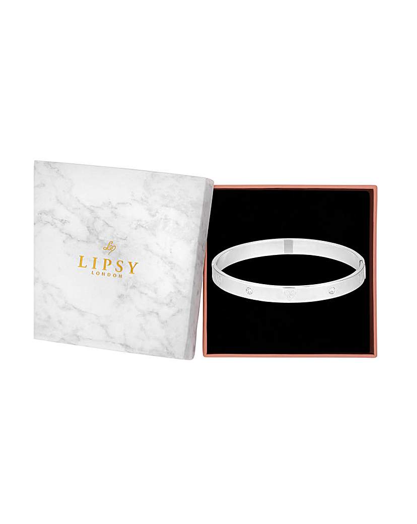 Lipsy Heart Bangle Bracelet - Gift Boxed