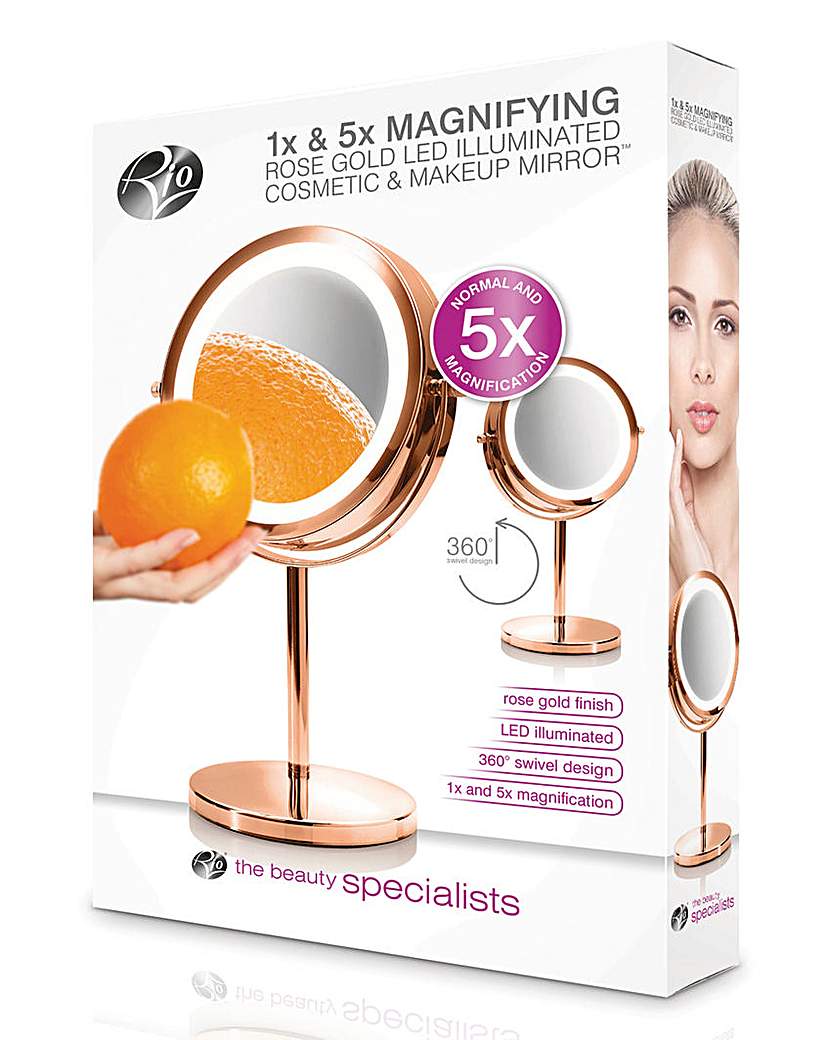 Rio Rose Gold LED Cosmetic Mirror